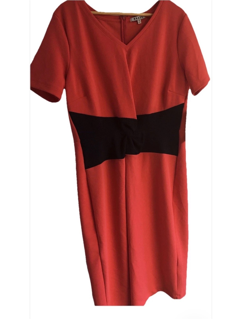 Rebel Wilson Womens stretchy dress Sz 1x Plus Flamingo Polyester new Prototype